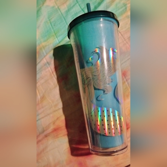 NWT Starbucks 2022 NEW* Mermaid Frosted Iridescent Tumbler - Picture 5 of 10